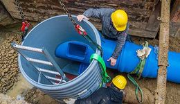 Vier Kombischächte DN 1000 von Funke für Baugebiet in Laupheim