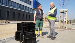 D-Rainclean entwässert Polizeiparkplatz in Mönchengladbach