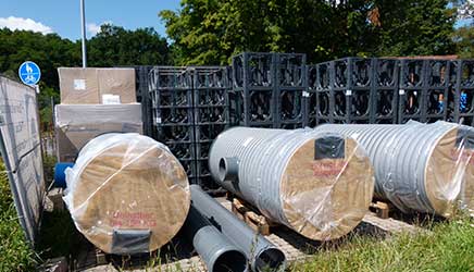 Funke liefert modernes Regenwassermanagement mit System Funke liefert modernes Regenwassermanagement mit System