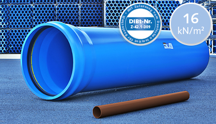 HS-Kanalrohrsystem DN/OD 160 - 630 / 16 kN/m²
