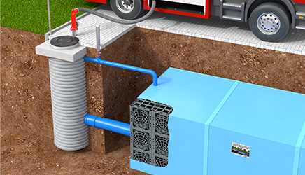 Funke KS-Bluebox® als Löschwasserbevorratung